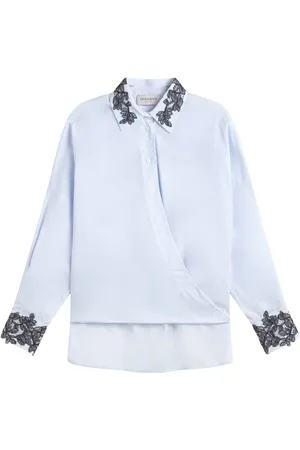 Ermanno Firenze Chemise à ornements en dentelle