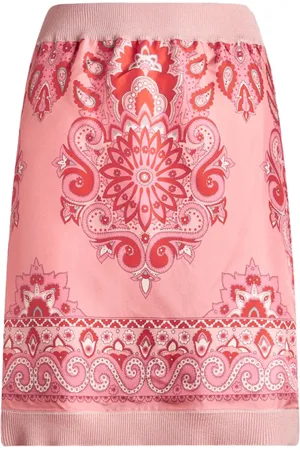 Etro Jupe en maille à empiècement imprimé