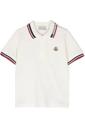 Moncler Polo en coton à patch logo