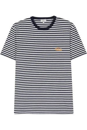 Woolrich T-shirt rayé à logo imprimé