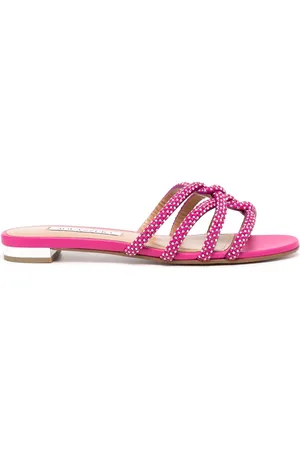 Aquazzura Sandales plates à ornements en cristal