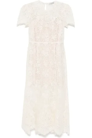 Self-Portrait Robe mi-longue en dentelle
