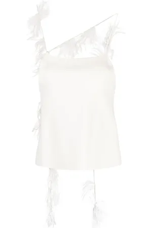 Jil Sander Caraco bordé de plumes
