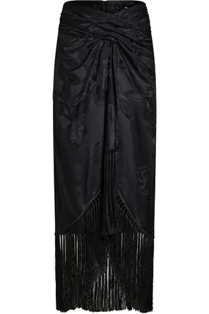 Etro Jupe longue à franges en jacquard