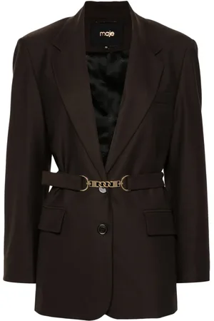 Maje Blazer à taille ceinturée