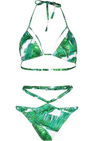 Noire Swimwear Bikini Isla à imprimé jungle