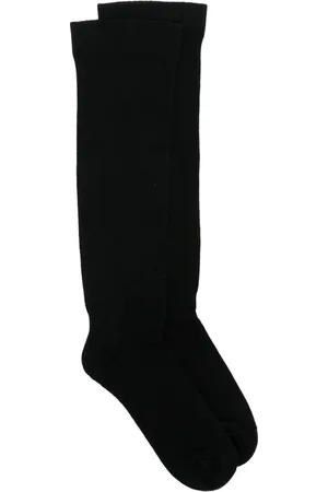Rick Owens Chaussettes à logo en intarsia