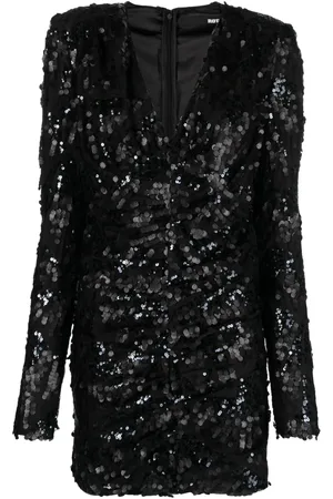 ROTATE Robe courte froncée à sequins