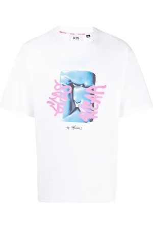 GCDS T-shirt en coton à logo imprimé