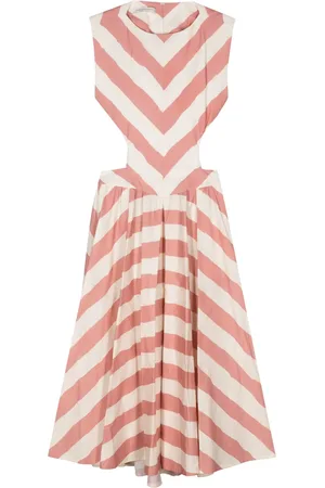 Serafini Robe mi-longue à rayures