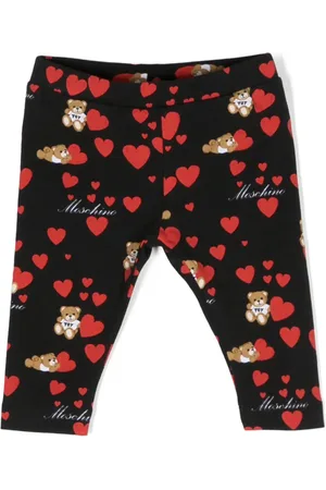 Moschino Legging en coton stretch à imprimé cœurs