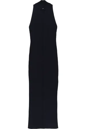 Courrèges Robe mi-longue nervurée à découpes