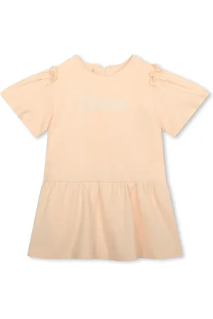 Chloé Robe en coton biologique à logo brodé