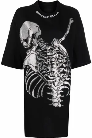 Philipp Plein Robe imprimée Skeleton à manches courtes