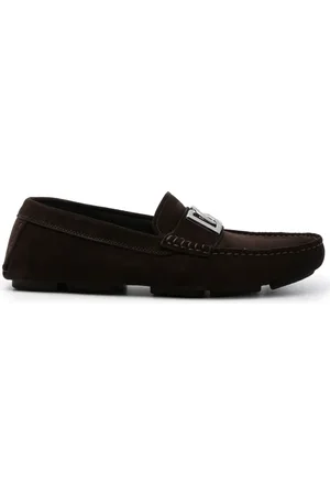 Dolce & Gabbana Mocassins en daim à plaque logo