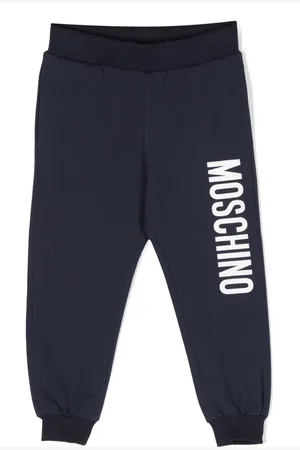 Moschino Pantalon de jogging en coton stretch à logo imprimé