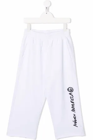 Maison Margiela Pantalon de jogging en coton à logo imprimé