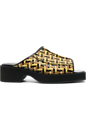 ECKHAUS LATTA Sandales en cuir tressé 55 mm