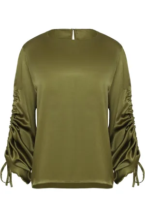 Uma Raquel Davidowicz Blouse en soie à lien de resserrage