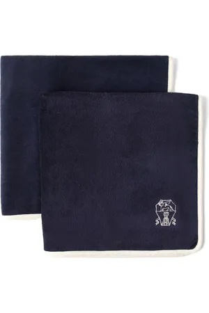 Brunello Cucinelli Lot de deux serviettes en tissu éponge