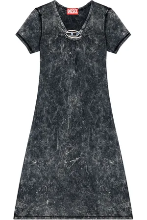 Diesel Robe en jean D-Crespe à coupe évasée