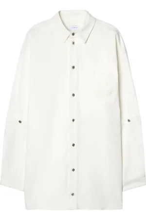 OFF-WHITE Chemise en coton à logo appliqué