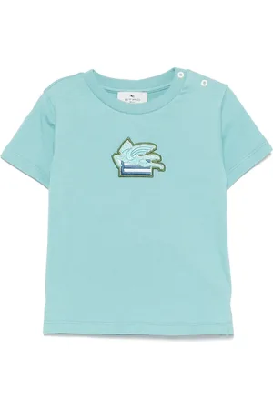 Etro T-shirt à logo Pegaso brodé en coton