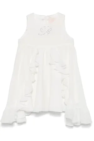 MISS BLUMARINE Robe à logo orné de cristaux