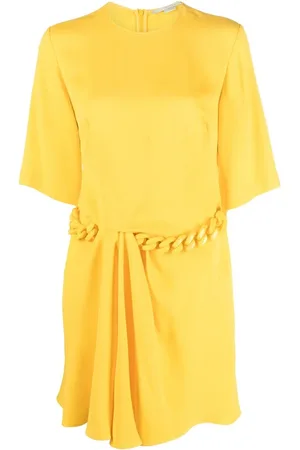 Stella McCartney Robe courte à détail de chaîne
