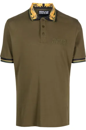 VERSACE Polo à motif baroque imprimé