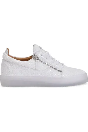 Giuseppe Zanotti Baskets de pailleté à détail zippé