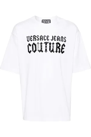 VERSACE T-shirt en coton à logo embossé