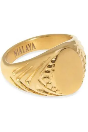 Nialaya Bague en laiton plaqué