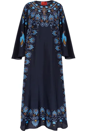 La DoubleJ Caftan en soie à imprimé géométrique
