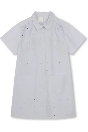 Givenchy Robe-chemise à logo brodé