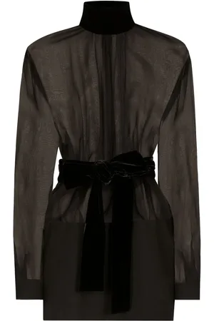 Dolce & Gabbana Robe courte ceinturée à manches longues