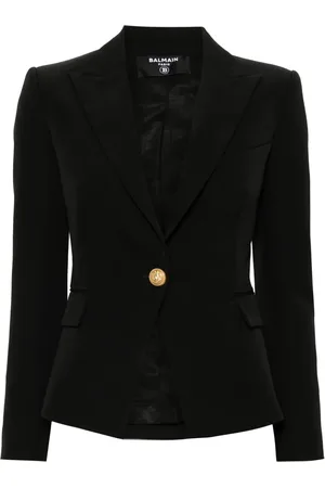 Balmain Veste en laine à simple boutonnage