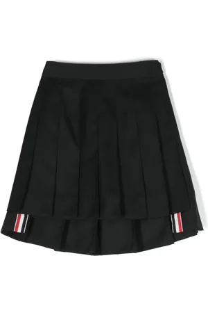 Thom Browne Jupe en laine Super 120s à design plissé