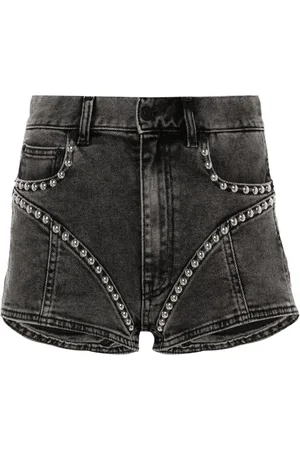 MUGLER Short en jean à détails de clous
