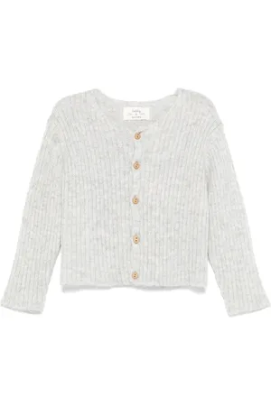 TEDDY & MINOU Cardigan en maille à design nervuré