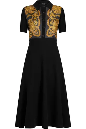 Etro Robe en maille à motif cachemire