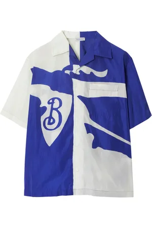 Burberry Chemise bicolore à logo