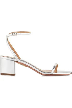 Aquazzura Sandales Olie 50 mm à fini métallisé