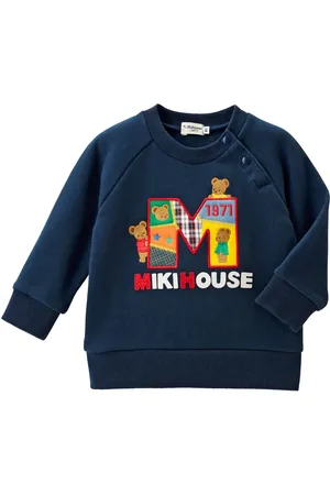 Miki House Sweat en maille à motif ourson