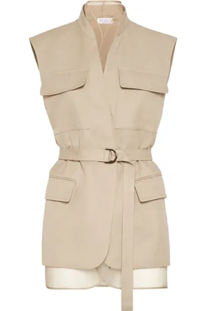 Brunello Cucinelli Veston à ornements métalliques