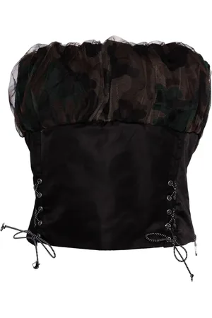 Andersson Bell Bustier crop ISLA à fronces