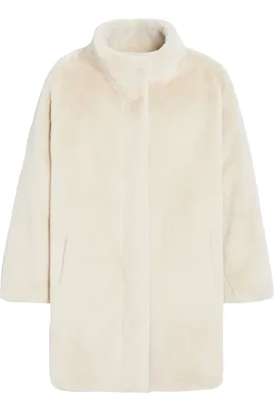 Apparis Manteau en fourrure artificielle à col montant