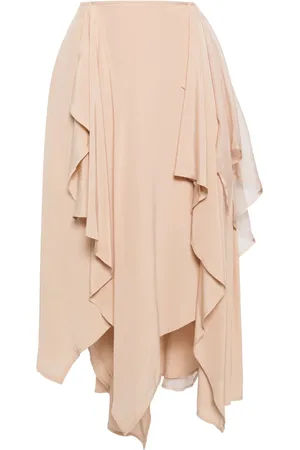 B+AB Jupe asymétrique mi-longue à taille haute