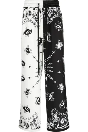 HACULLA Pantalon droit à imprimé cachemire