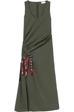 Puccini Robe drapée à bordure Vivara